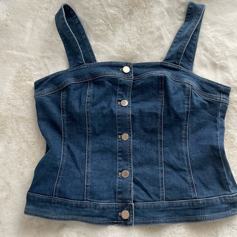 White House black market jean bodice